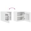 Lucca Wall Mounted Glass Cabinet High Gloss White 40 X 31 X 40 Cm