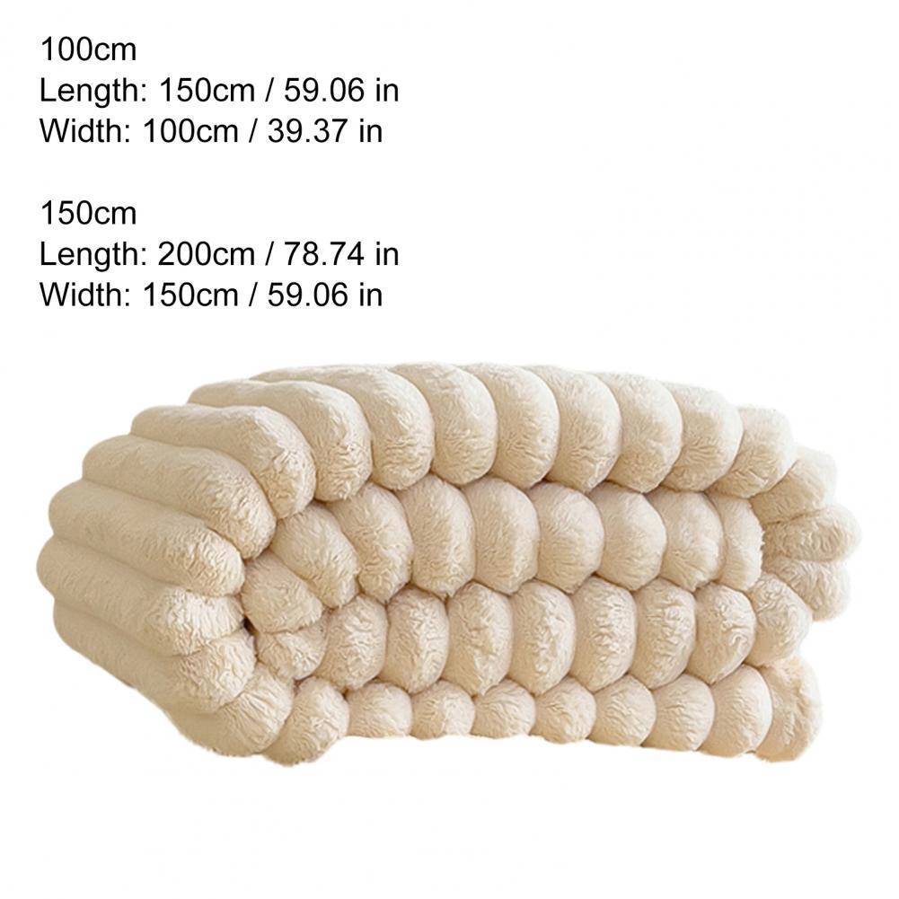 Faux Rabbit Fur Blanket Plush Cozy Throw Blanket Fluffy Bubble Blanket Warm Thick Furry Throw For Home Couch Bed Living Room