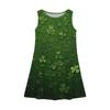 Girl Summer Dress Sleeveless Printed Color Casual Dress St. Patrick's Day