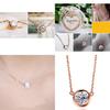 Exquisite Rose Gold Plated Rhinestone Clavicle Chain Pendant For Women