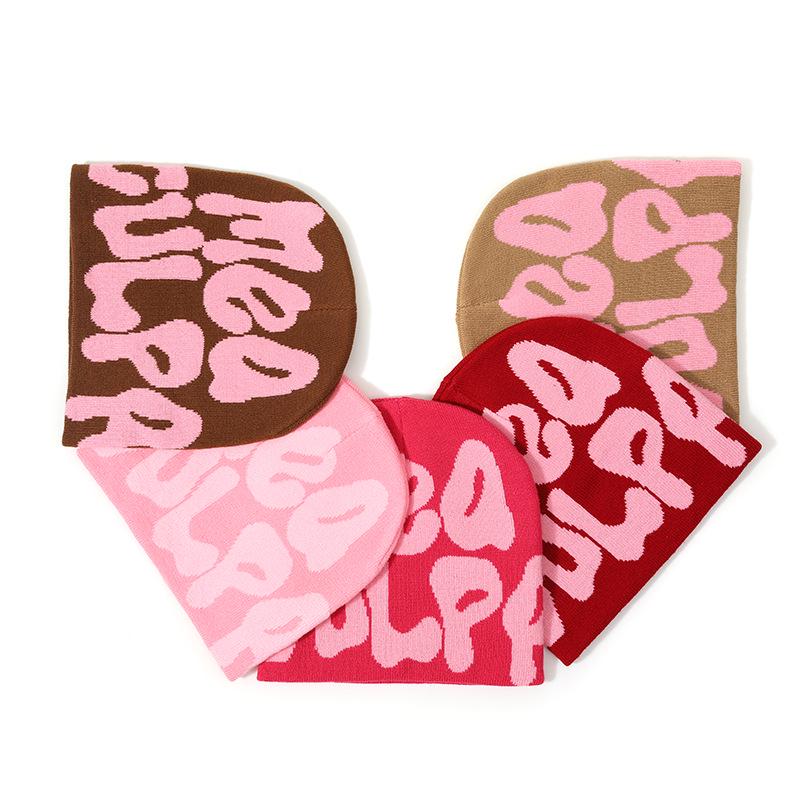 Unisex Winter Buchstaben Jacquard Mütze - Warme, trendige Strickmütze