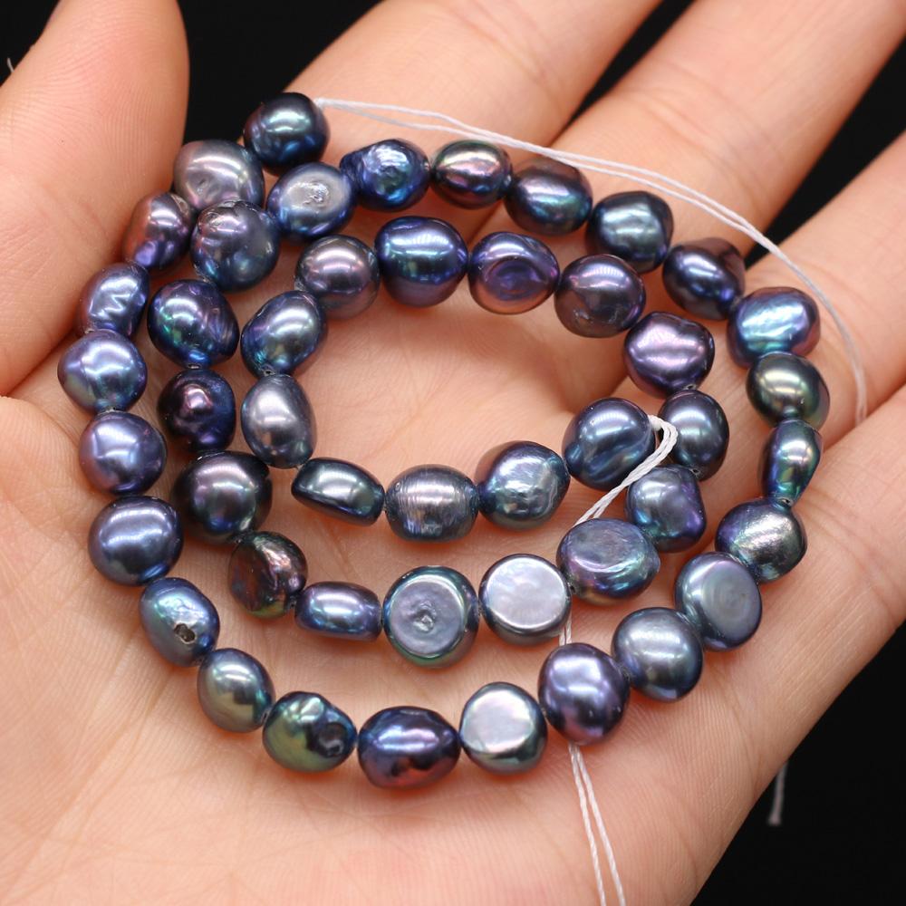 1String, Black Natural Nugget Pearls Beads, for DIY Necklaces Bracelets Accessories, Jewelry Making, Birthday, Wedding, Party Gifts 36cm