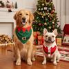 Adjustable Christmas Dog Bandanas Tie-on Pet Neck Scarf Soft Pet Costume Accessories  Xmas Parties