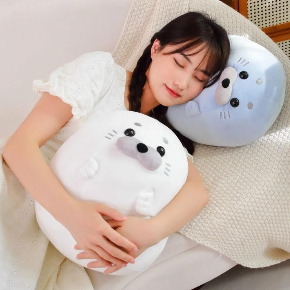 Soft Plush Seal Sleep Pillow Mochi Stuffed Animal Toy Anime Seal Plush Doll Kids Gifts