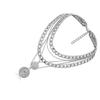 Elegant Layer Pendant Necklace Portable Alloy Jewelry Accessory for Gift Giving or Personalize Use