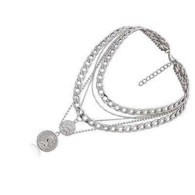Elegant Layer Pendant Necklace Portable Alloy Jewelry Accessory for Gift Giving or Personalize Use