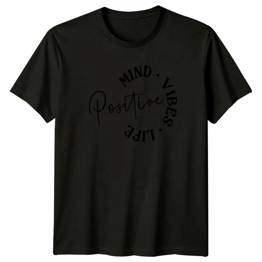 Mind Positive Vibes Life T-Shirt Positive Affirmation Wellness Lifestyle