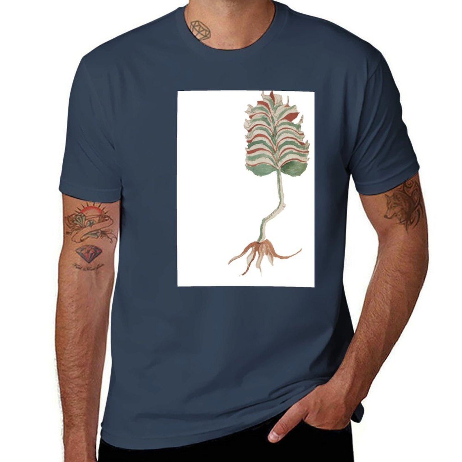 Voynich Manuscript Plants TShirt Dry Fit Athletic Short Sleeve Shirt S