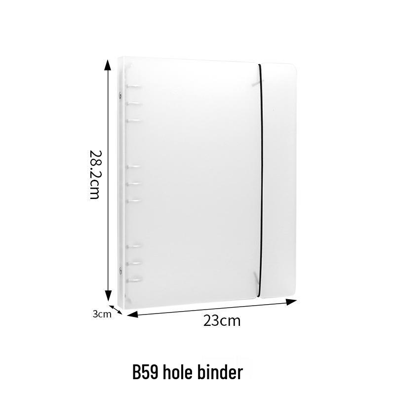 A4B5A5A6 Frosted Translucent Loose-Leaf Planner Cover and Paper Storage Folder