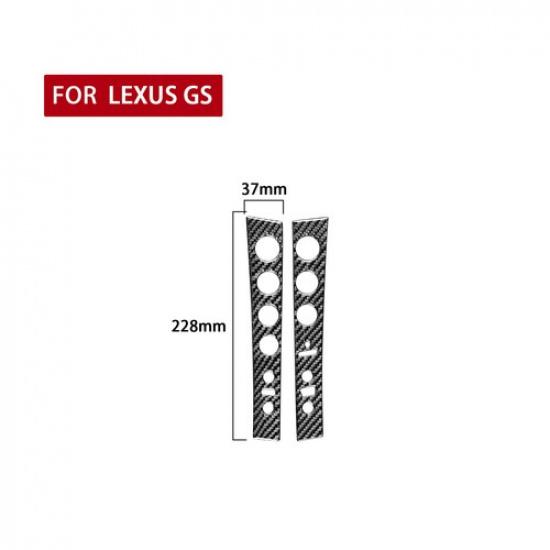 2Pcs Carbon Fiber Interior Central Console Side Cover Trim For Lexus GS300/350