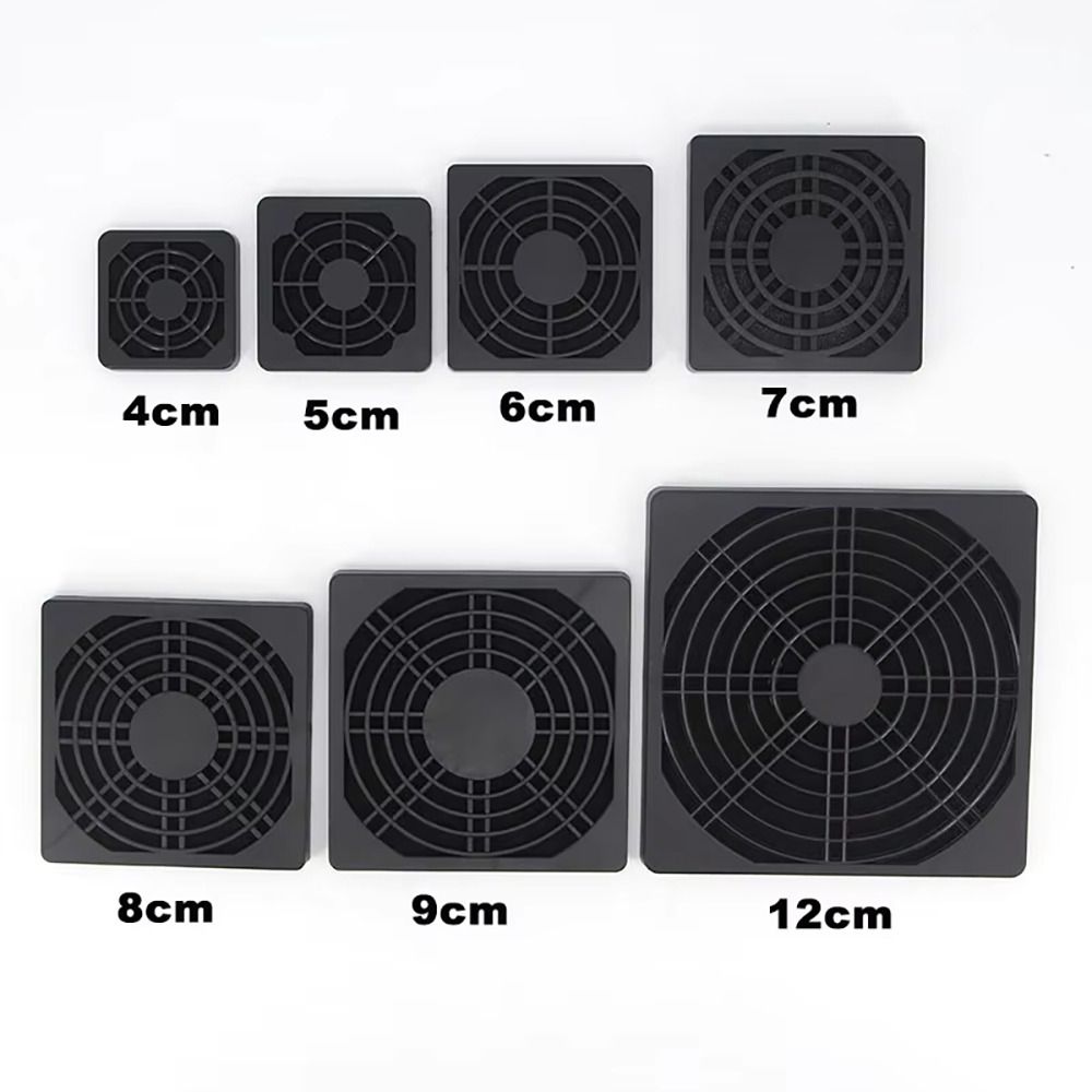 4Pcs Guard Grill Protector PC Computer Fan Filter 40/50/60/80/90/120mm ABS Case Fan Dust Filter 3in1 Cleaning Case