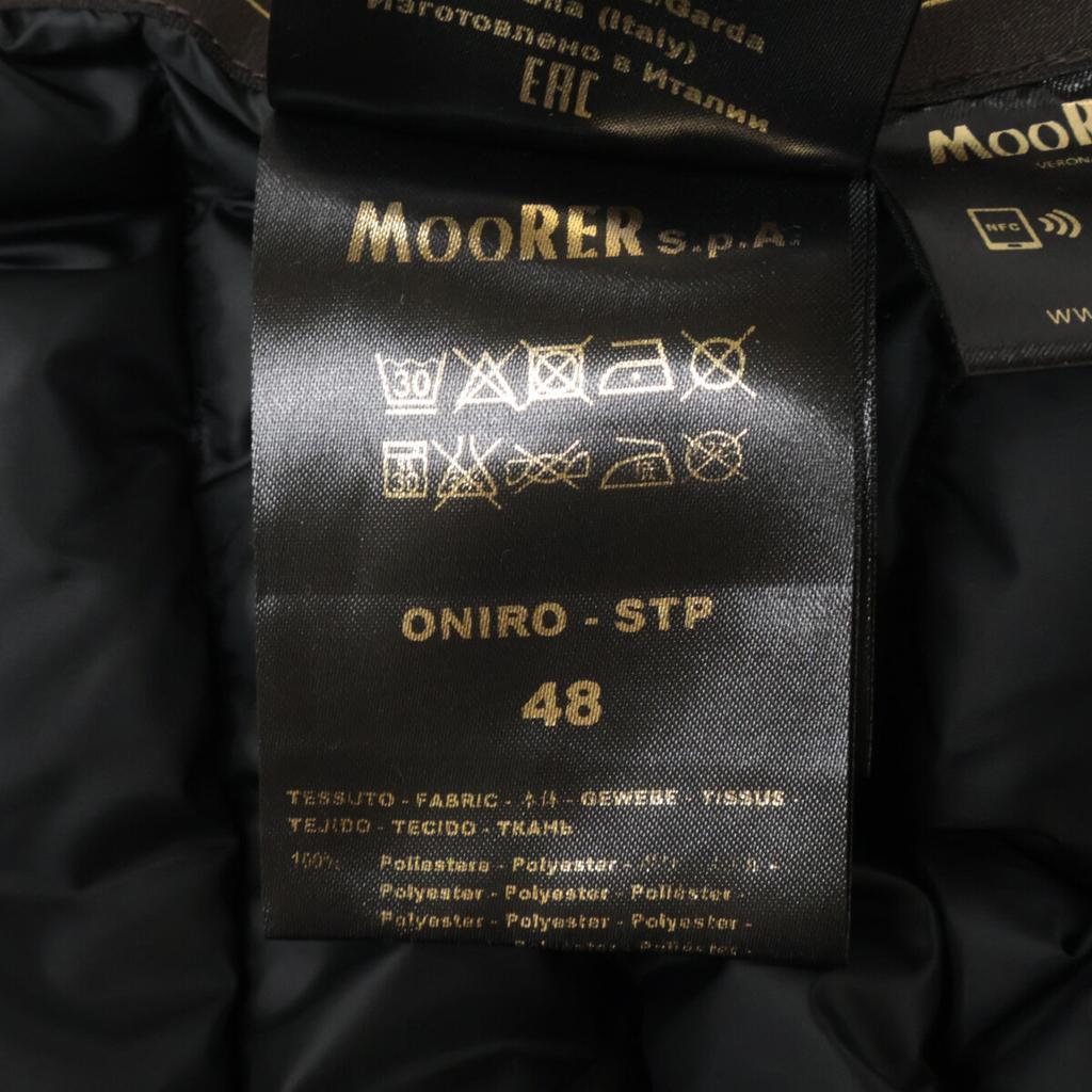 MOORER Excellent Condition ONIRO-STP Technical Fabric ACQUA PROOF Bhutan Quilted Goose Down Hoodie Jacket 48 blackUsed