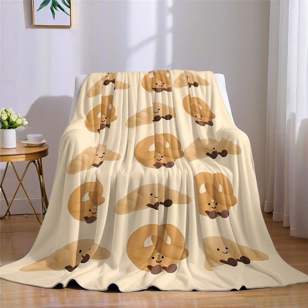 Pastry Pal Patroon Flanellen Deken Warm Zacht Halloween Kerst Bank Warm Gezellig Decoratief Decor Cadeau voor Elk Seizoen