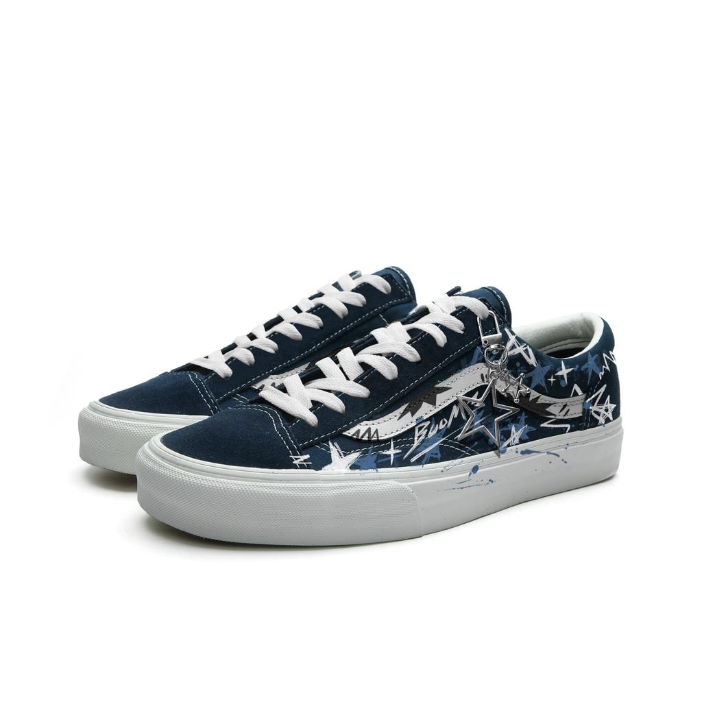 Vans Style 36 Abrasion Resistant Low top Skateboard Shoes Unisex Blue VN0A3DZ3RFL(Team613-)