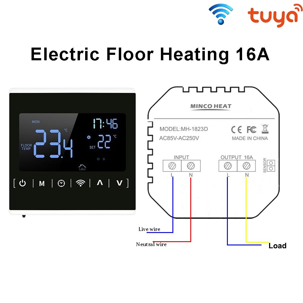 Thermostat TuYa Smart WiFi Thermostat Water/Electric floor Heating Water/Gas Boiler Temperature Controller for Alexa Google Home