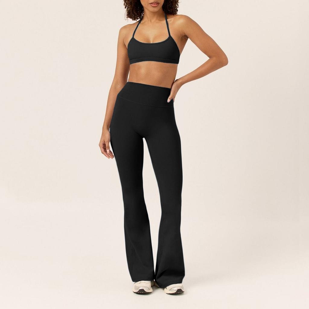 New sports suspenders underwear horn trousers set fitness sports yoga Pilates quick-drying two-piece set