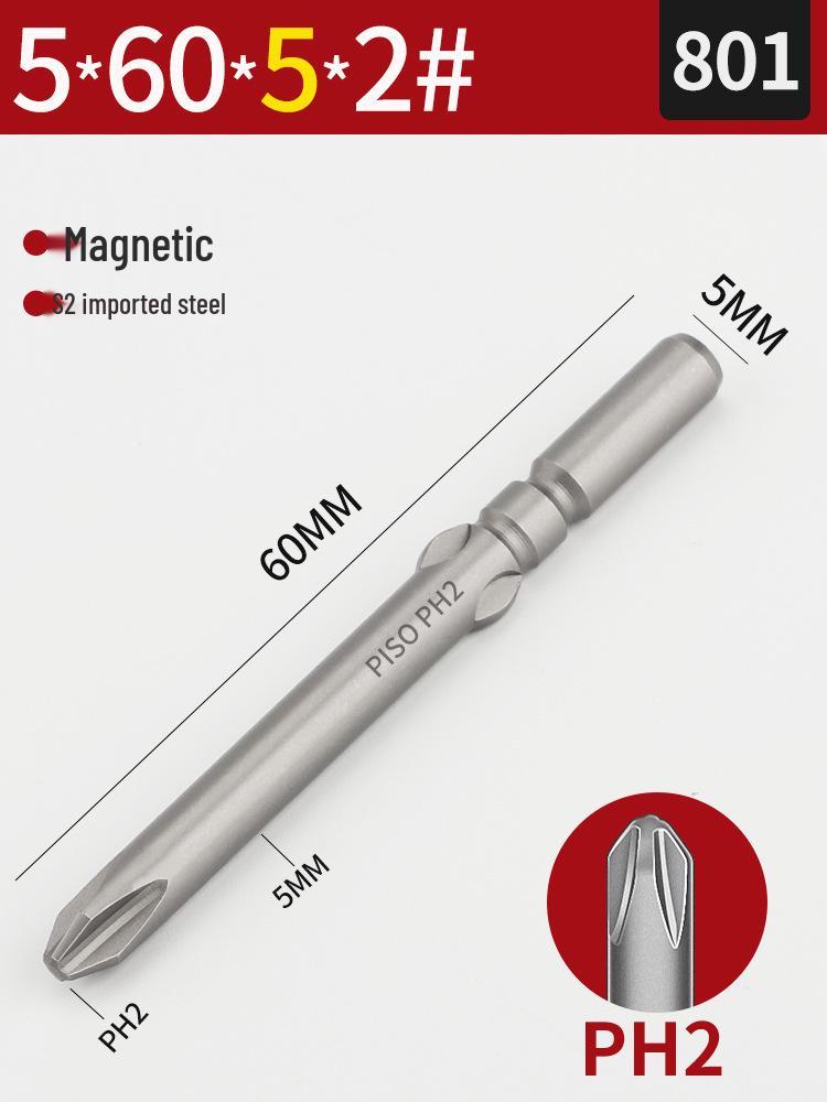 Imported S2 Steel 5mm Magnetic Electric Screwdriver Bits (801/800), 101-Piece Set