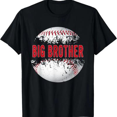 Baseball Softball Lover Ball Big Brother Father's Day T-Shirt
