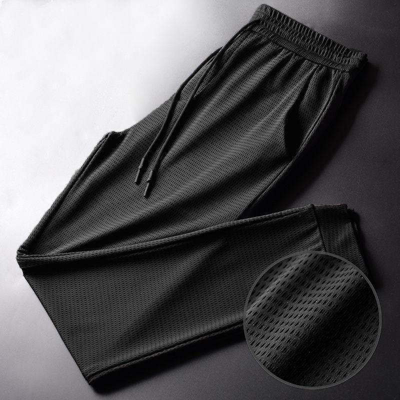 Men Fashion Quick Dry Pants Lightweight Hiking Jogging Running Trousers Breathable Workout Gym Ankle Tied Athletic Pants