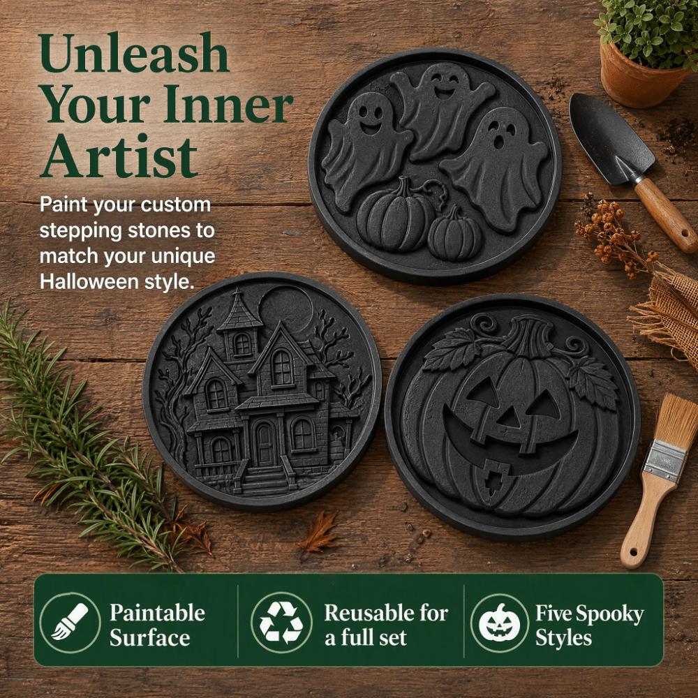 Reusable Halloween Concrete Mold Concrete Casting Path Paver Mold Halloween