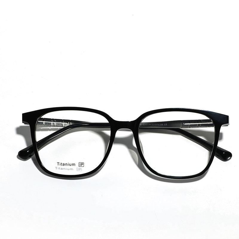 Large Frame Plate Glasses Frame, Black Frame Myopia Glasses Frame Glasses Men, Plain Glasses Women