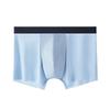 Men's Antibacterial Ice Silk Seamless Breathable Boxers with Cotton Crotch