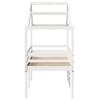 High Bed with Roof White 90 x 190 cm Solid Pine Wood