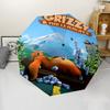 1pc Grizzy The Lemmings1 Umbrella, Sun Protection, And UV Shielding. It Has Eight Sturdy Ribs for Outdoor Use And Perfect Gift