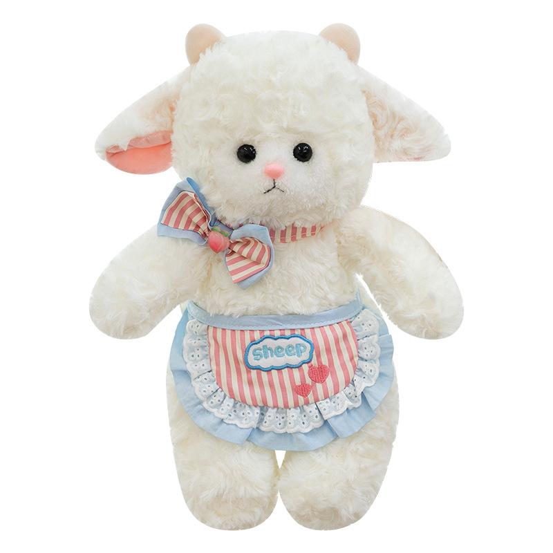 Super Cute Sailor Sheep Plush Toy Claw Machine Doll Bib Sheep Home Pillow Birthday Gift