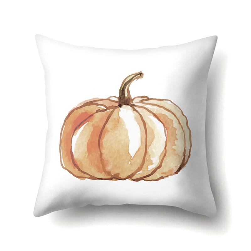 Thanksgiving Pillowcase Blessing Maple Leaf Pumpkin Sofa Cushion Cover Office Home Living Room Pillowcase