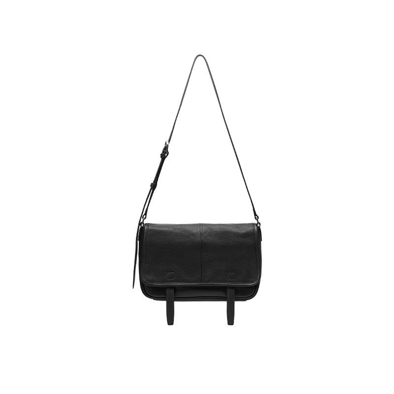

Vegetable tanned cowhide messenger bag casual simple retro commuter shoulder crossbody underarm leather bag women