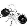 1PCS 3D Metal Car Logo Key Rings Keyring Logo Stying Shield Shaped Keychain For Cadillac XT5 XTS CTS BLS SLS DTS SRX Escalade Tiburon Deville