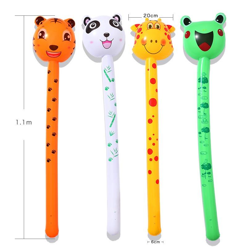 Inflatable Pvc Cartoon Animal Inflatable Stick Toy For Children Outdoor Play