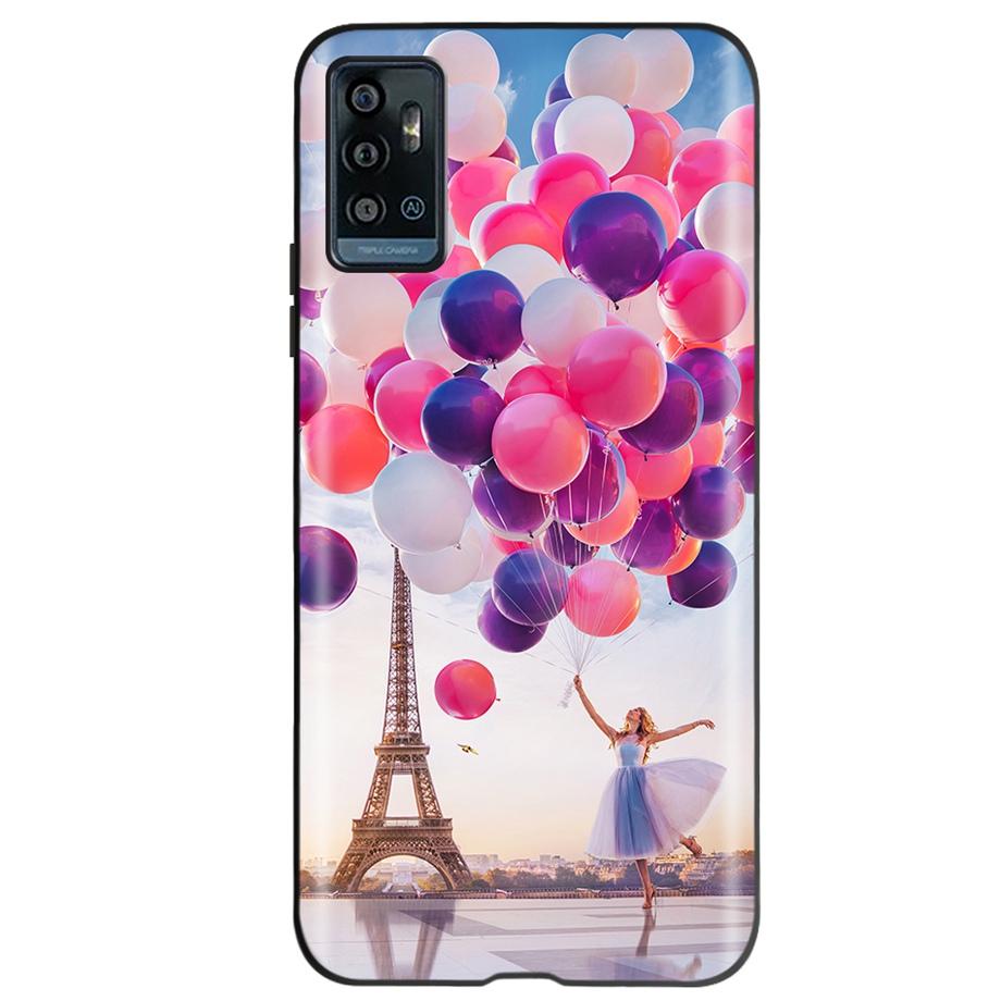 For ZTE Blade A71 Case Silicone Back Cover Phone Cases for zte blade A 71 a71 A7030 Soft Coque Fashion TPU bumper Eiffel Tower