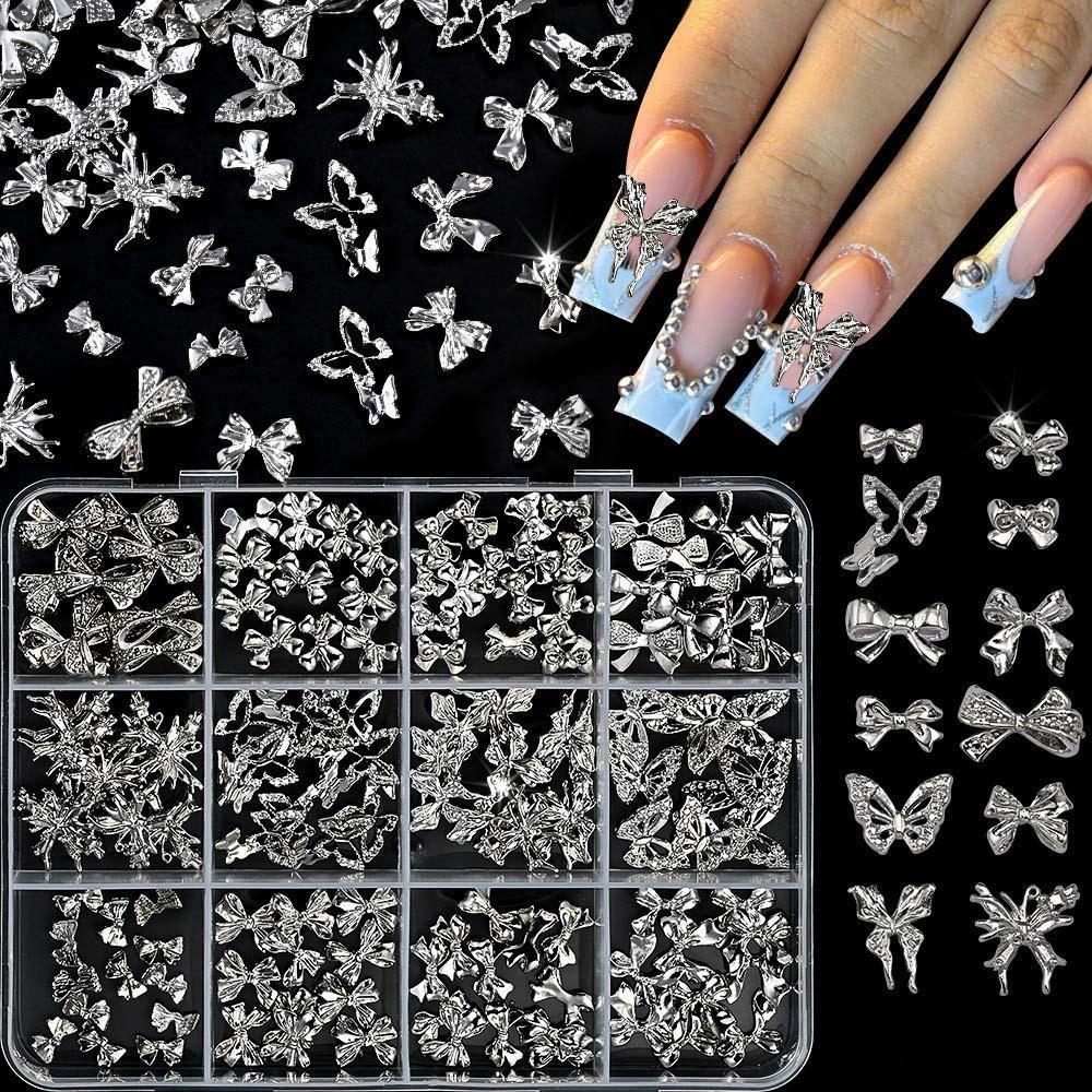Glass Crystal 3D Fingernail Rhinestones Mixed Shape DIY Nail Art Decorations  for Women