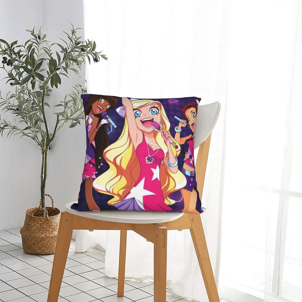 LoliRock Kopo Music Girls Pillow Cover  Comfy Cushion Cover Cute Funny Pillow Case For Sofa Home Decor