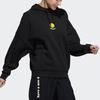 Adidas Neo X Smiley Collaboration Womens Csmly Sweatshirt With Smiley Logo Print Women Sweatshirt Black HE7951
