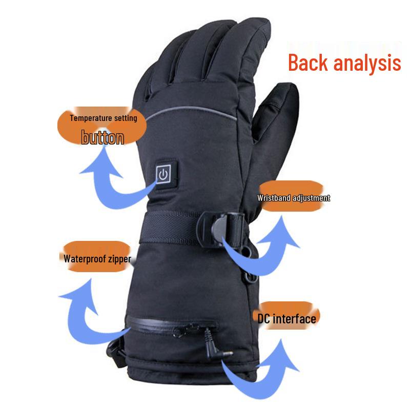 Waterproof Heated Winter Gloves for Riding, Skiing, and Outdoor Activities
