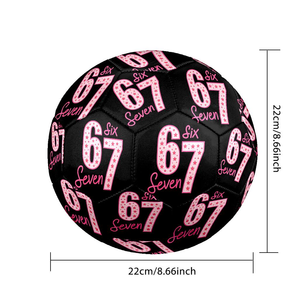 1pc Sixtyseven Stars Size 5 Soccer Ball Professional Match Training Football Indoor &Outdoor Sports Ball Lightweight Durable C65164