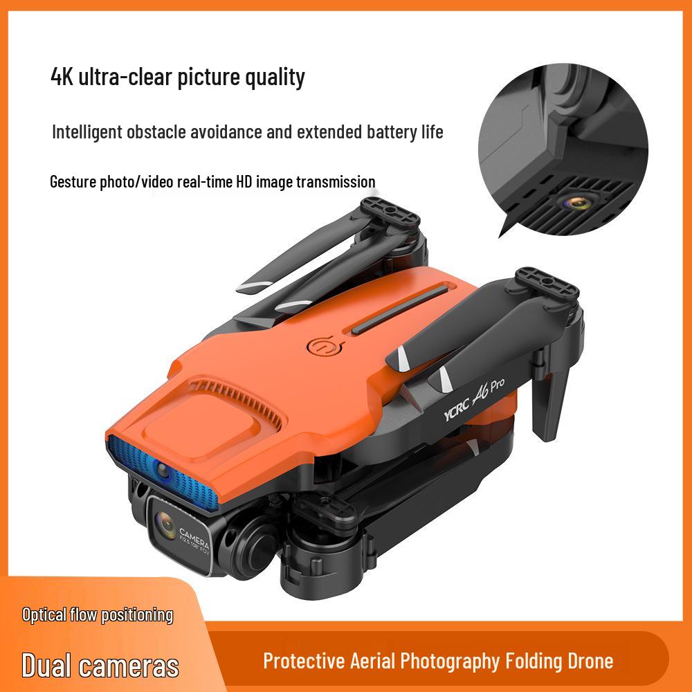 A6 Pro 4K Drone with Optical Flow Positioning, Obstacle Avoidance, Folding Design & Dual ESC Cameras