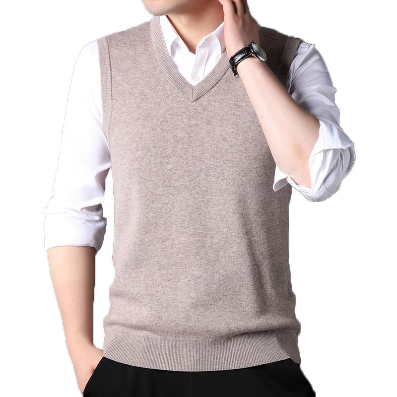 

Romon Men s 100% Pure Wool V-Neck Sleeveless Sweater 3XL