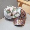 Fashion Ladies Mixed‑Color Sequin Trucker Cap, Geometric Lattice Mesh Back Peaked Hat, Adjustable Sun Protection Baseball Hat for Vacation Club