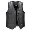 Men Fleece Thickened Warm Casual Plus Size Leather Vest For Autumn Winter