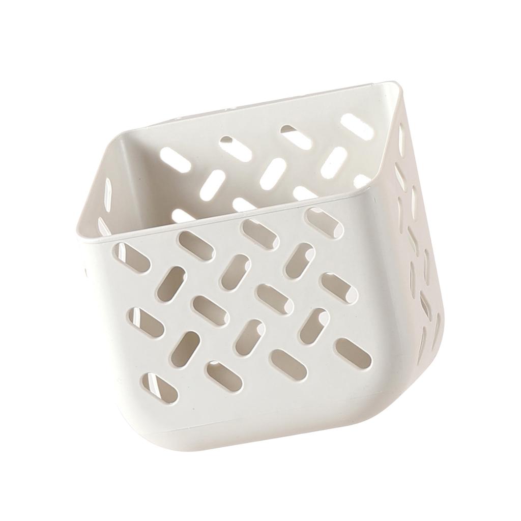 Bedside Storage Rack Plastic Wall Mounted Bedside Organizer With Hook For Bedroom Bathroom White Gray
