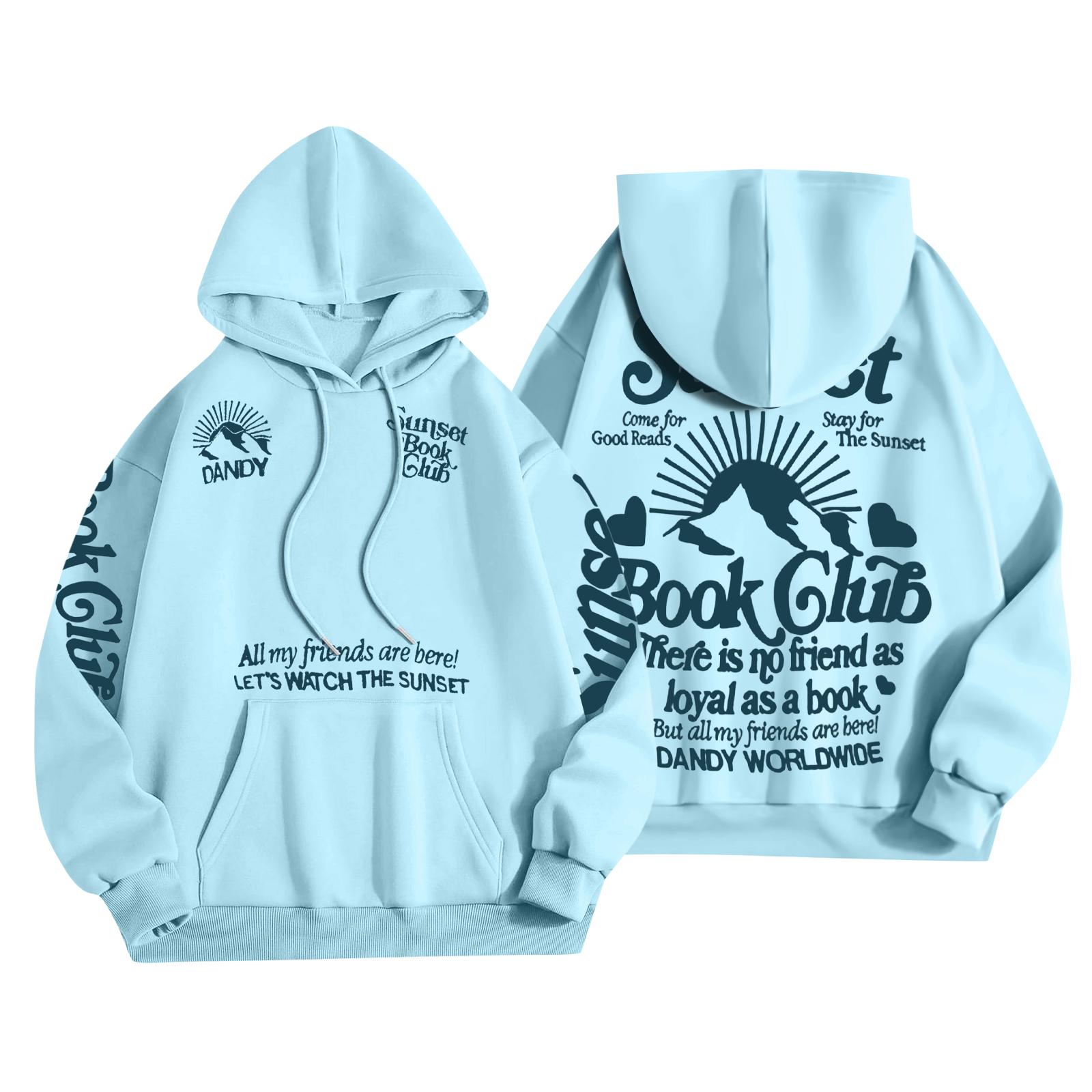 

Женская повседневная модная толстовка с капюшоном и карманами, с принтом букв S