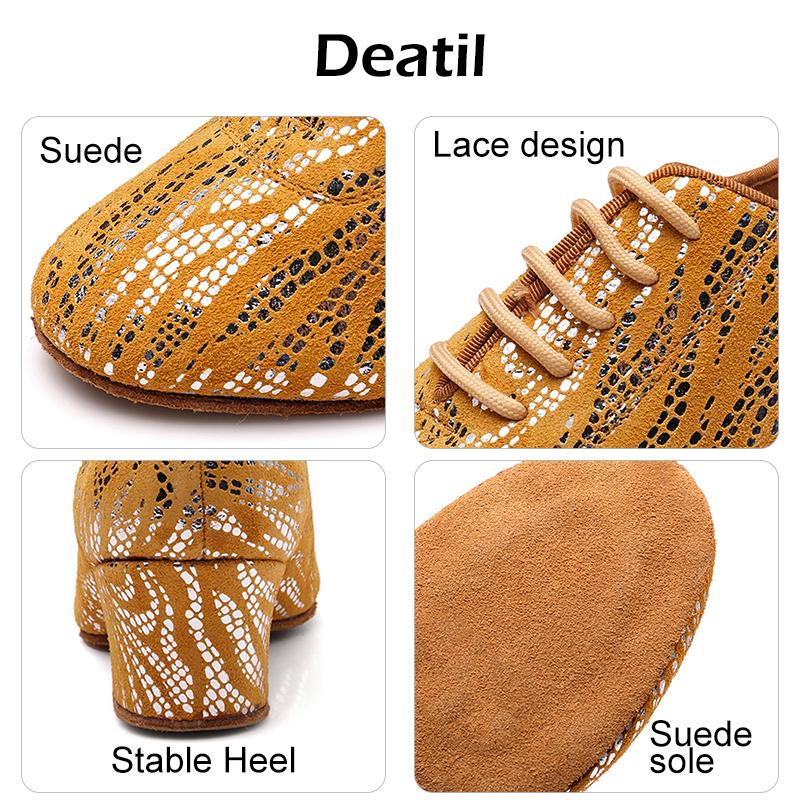 Mode Modern Jazz Dans Sneakers Kvinnor Flickor Andas Mesh Öva Dansskor Lärarskor 5 cm klack