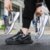 Spring and Summer New Men's Shoes Breathable Fly-woven Mesh Shoes Soft Sole Thickened Heightening Dad Shoes Men's Versatile Sports Shoes