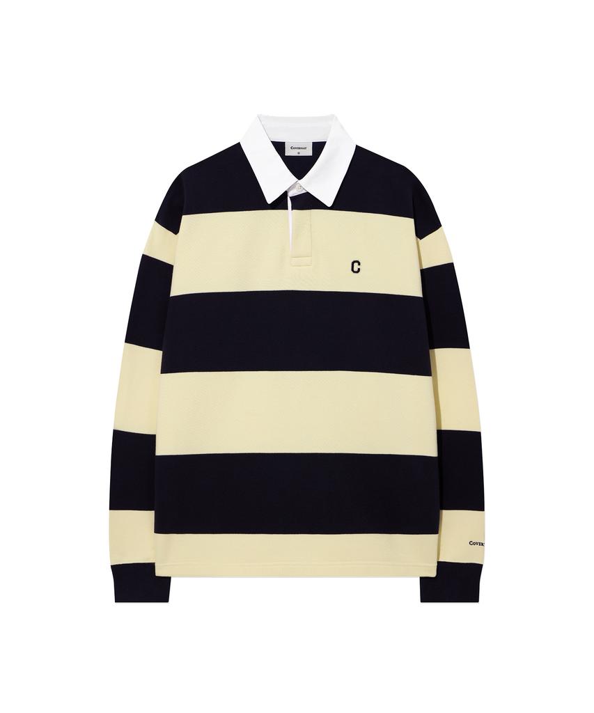 COVERNAT Small C Logo Rugby Sweatshirt Navy