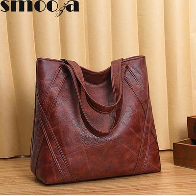 Mode Frauen Luxus Handtasche 2020 Neue Mode Frauen Schulter Tasche Große Kapazität Retro Weiche Pu Leder Hohe Qualität Einkaufstasche