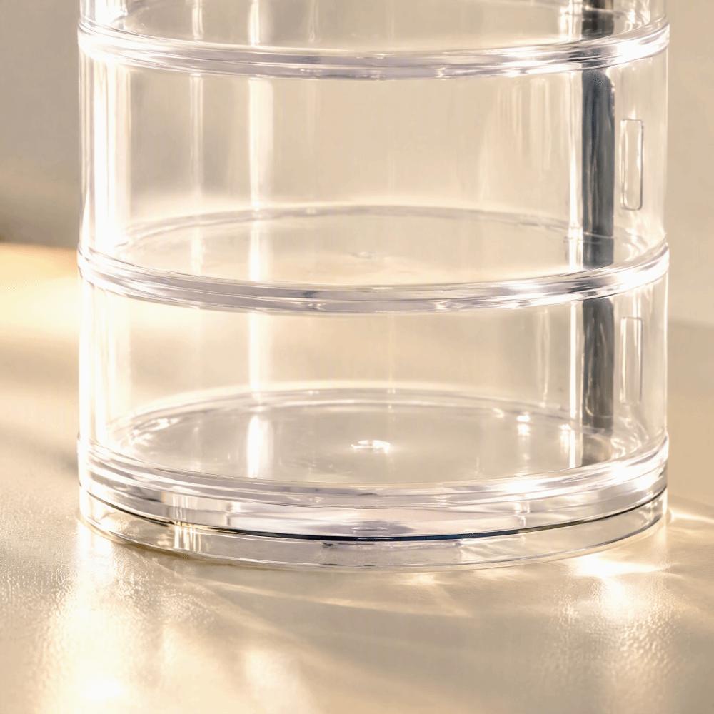 Rotatable Base Rotatable Storage Box Four‑layer Hair Clip Container Hair Tie Holder Bedroom